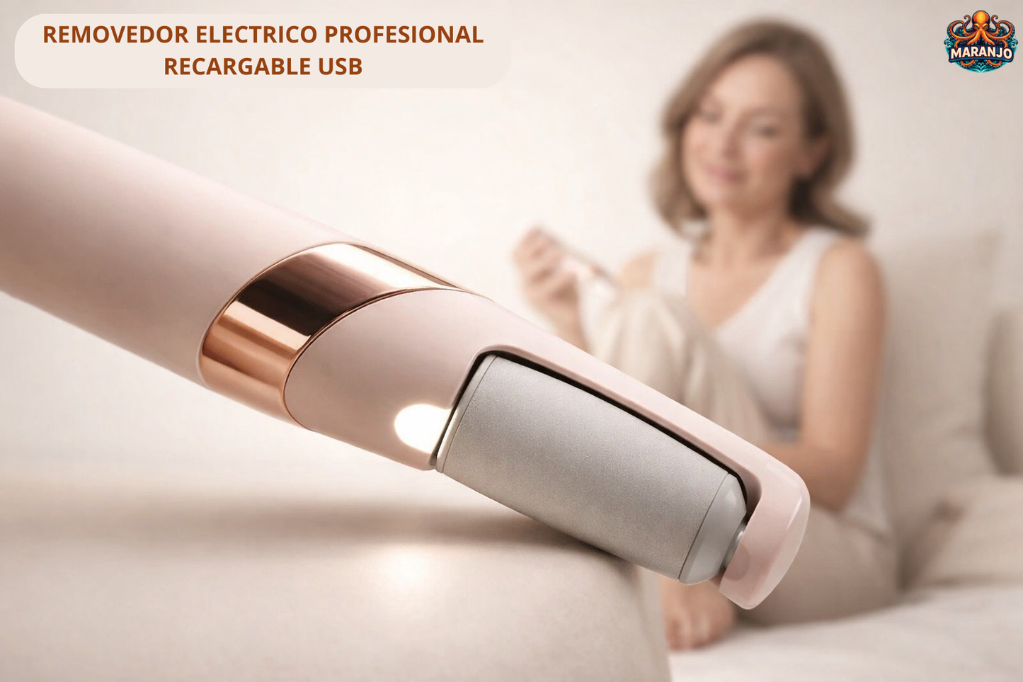 REMOVEDOR CALLOS ELECTRICO RECARGABLE USB/Kit de pedicura en casa para pies lisos (hombres y mujeres)