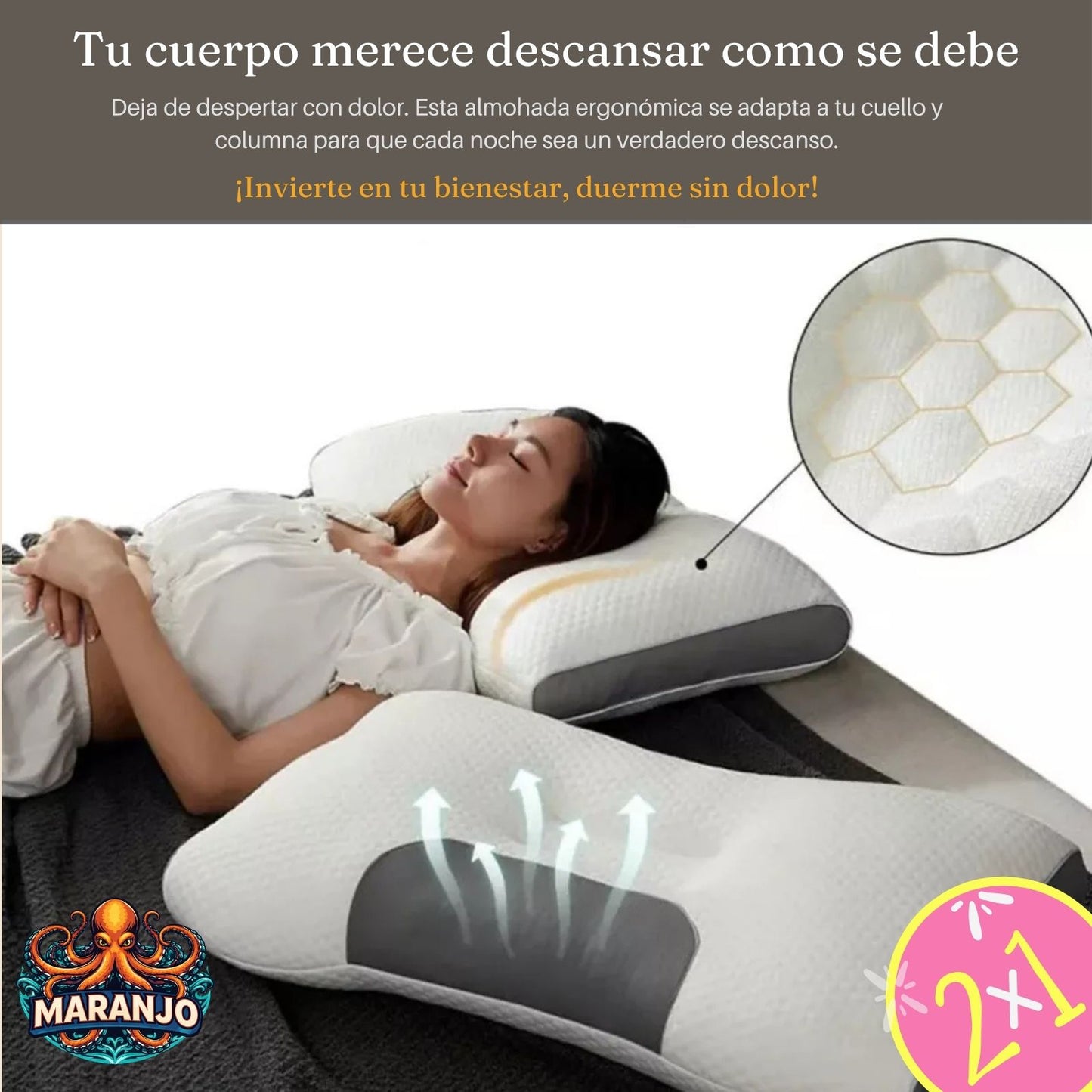 ErgoDream Pillow - Postura correcta mientras duermes