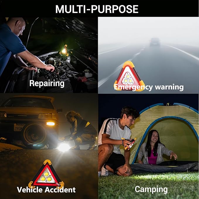 Triangulo Emergencia 3 Led Recargable