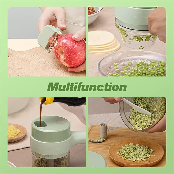 Picadora de Alimento 4 en 1, facilita y ahora tiempo en tu cocina