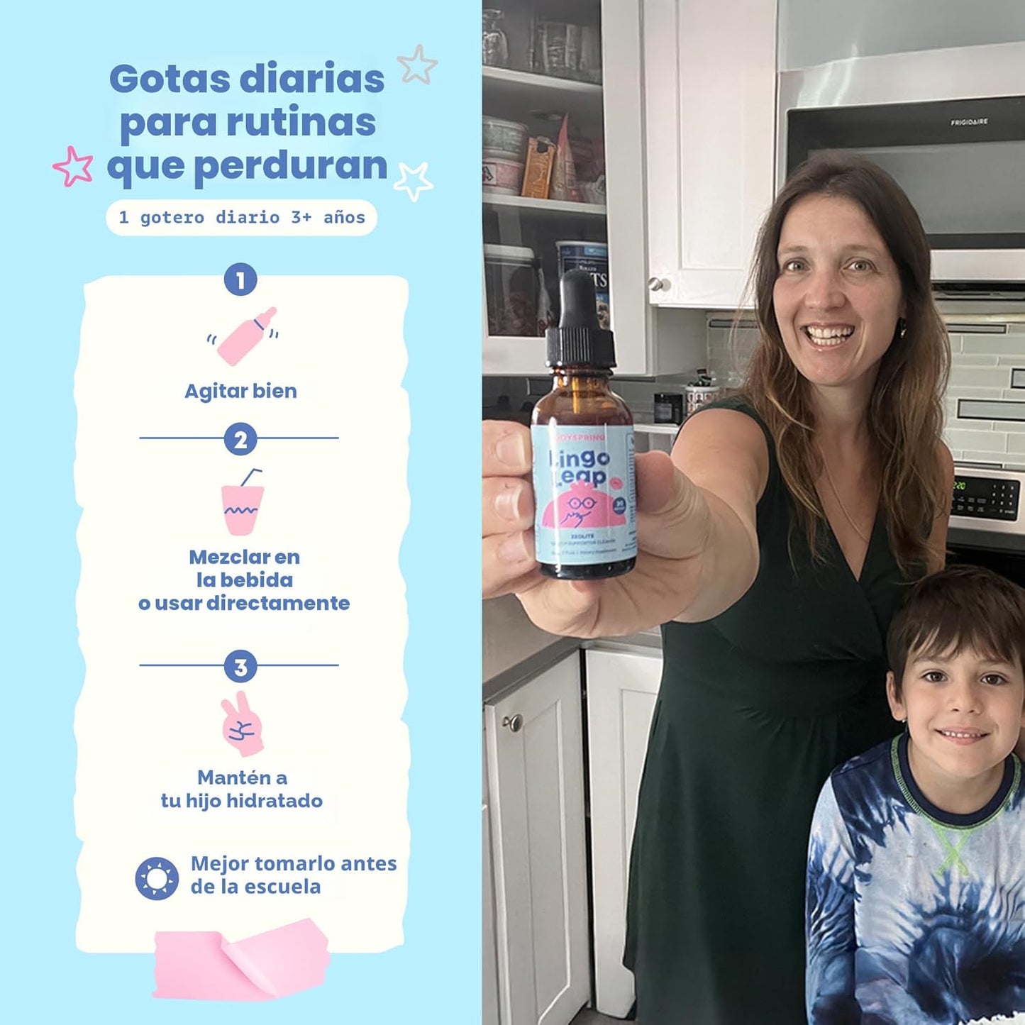 LINGO LEAP Crece Sano – Suplemento líquido para apoyar la energía y defensas de tu hijo