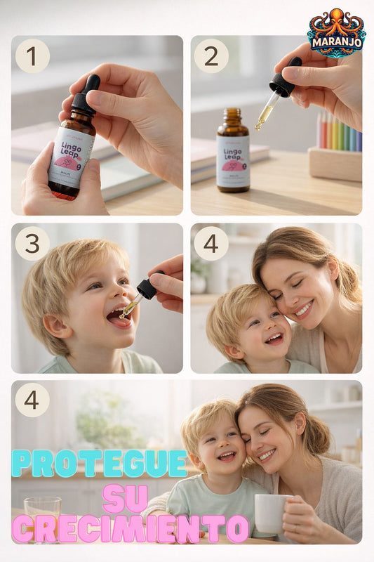 LINGO LEAP Crece Sano – Suplemento líquido para apoyar la energía y defensas de tu hijo