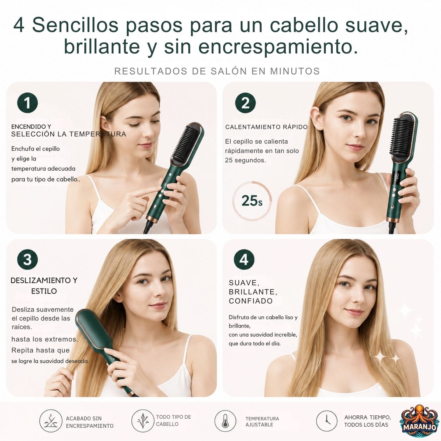 SilkBrush Pro - Doma el frizz sin dañar tu cabello
