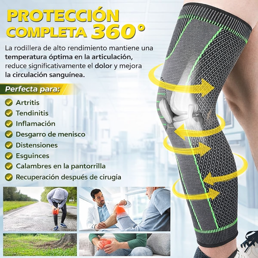 Rodillera de compresión, evita las venas varicosas, rodilleras estables y duraderas para uso excesivo para el hogar X2 UDS