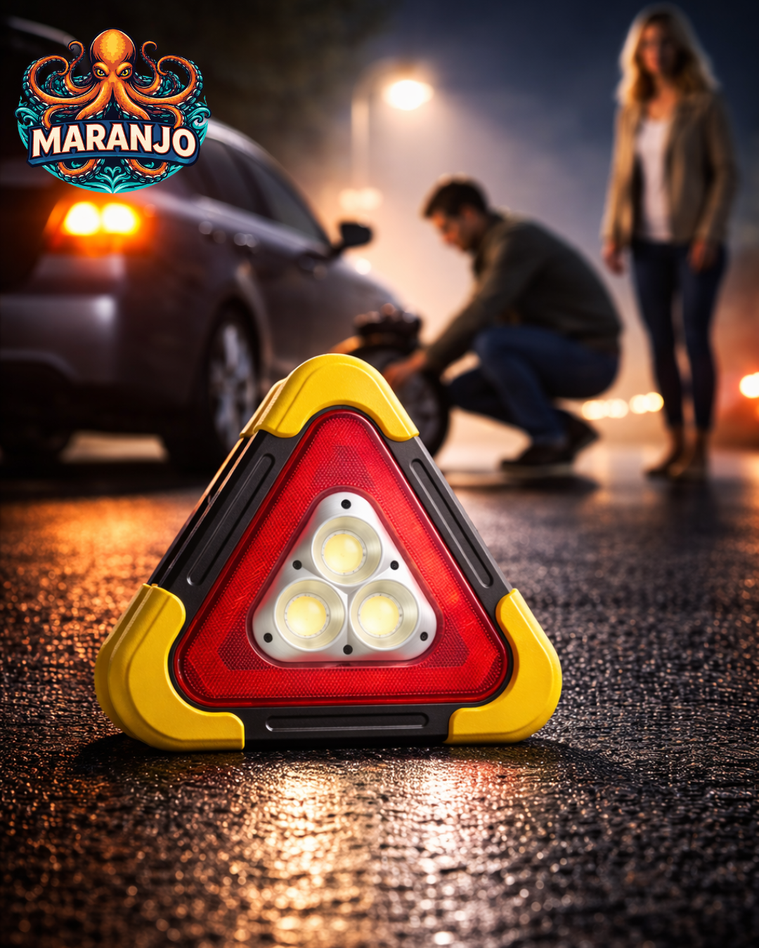 Triangulo Emergencia 3 Led Recargable