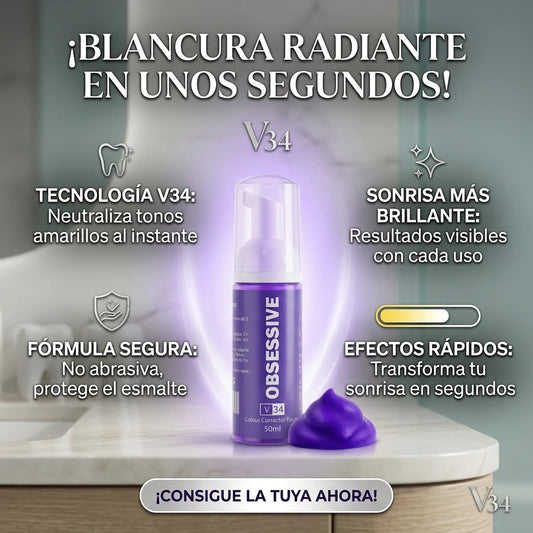 Lumivé -Pasta Dental Blanqueadora OBSESSIVE- Corrige el tono, potencia tu sonrisa